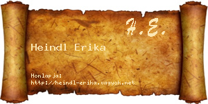 Heindl Erika névjegykártya